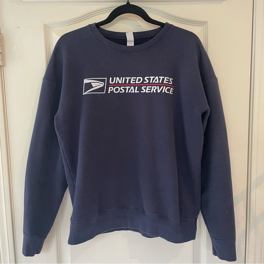 USPS United States Postal Service Logo Navy Crewneck Sweater Women’s Medium